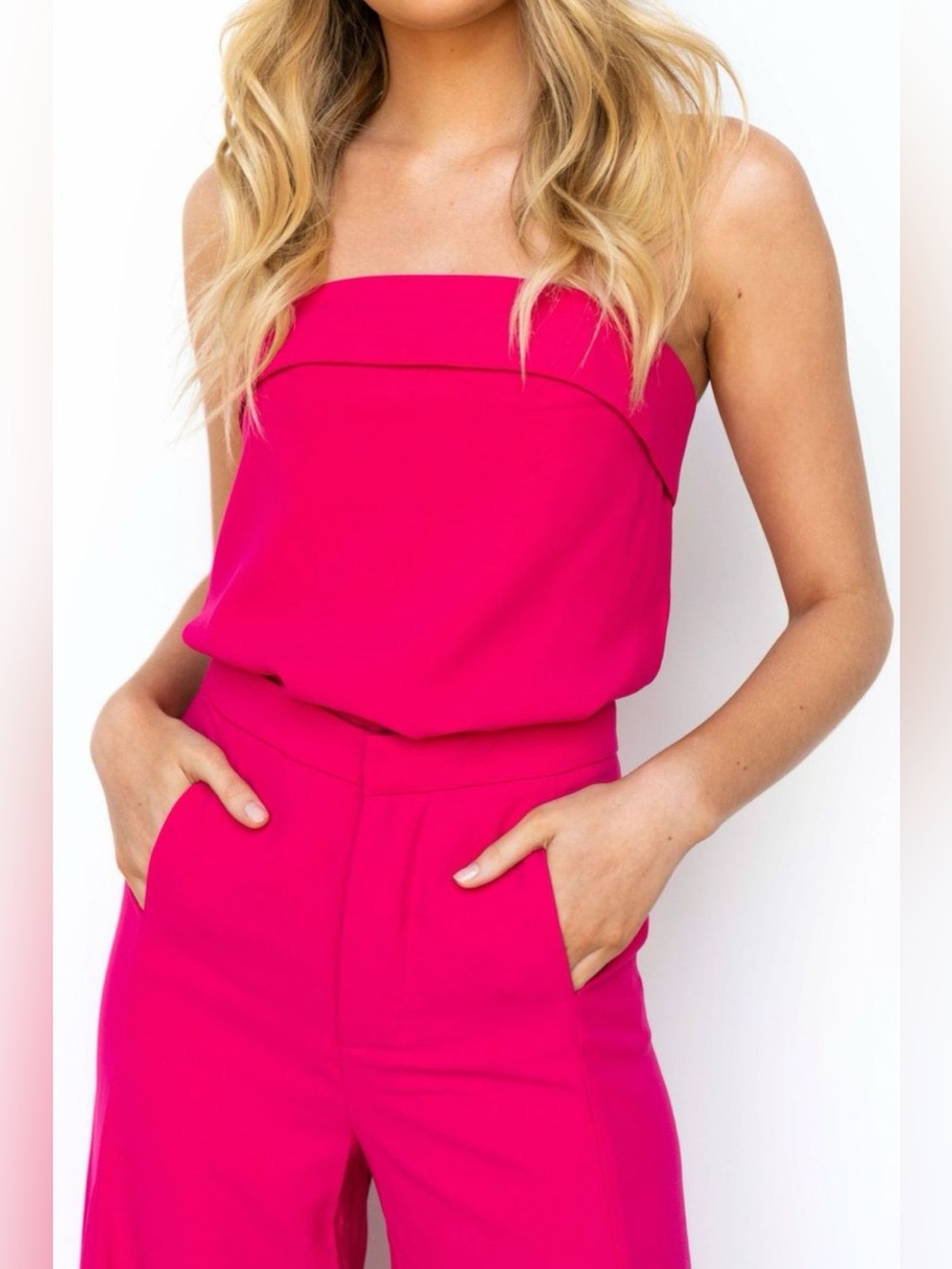 Tube Top and Wide Leg Pants Set